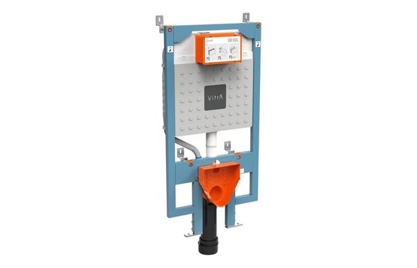 VitrA V-Fix Prime WH WC Frame & 8cm 3/6L Cistern (Floor/Wall Fix & Electric Connection)